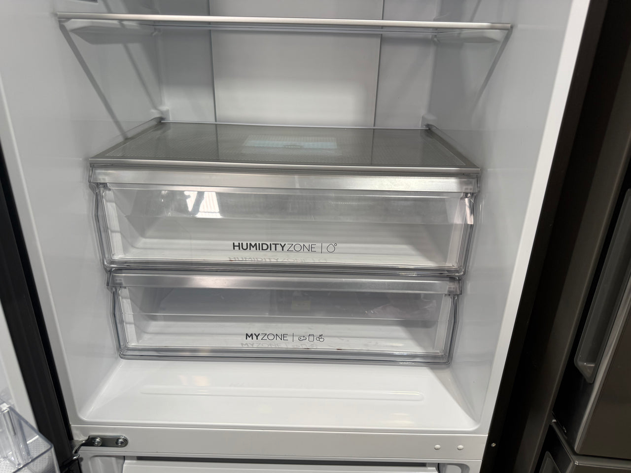 Factory Second Haier 431L Bottom Mount Refrigerator – Black Model: HRF420BHC - Second Hand Appliances Geebung