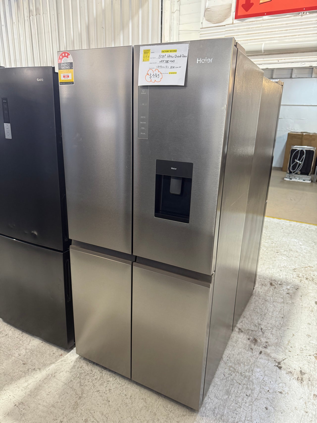 Factory Second Haier 508l Quad Door HRF580YHS - Second Hand Appliances Geebung