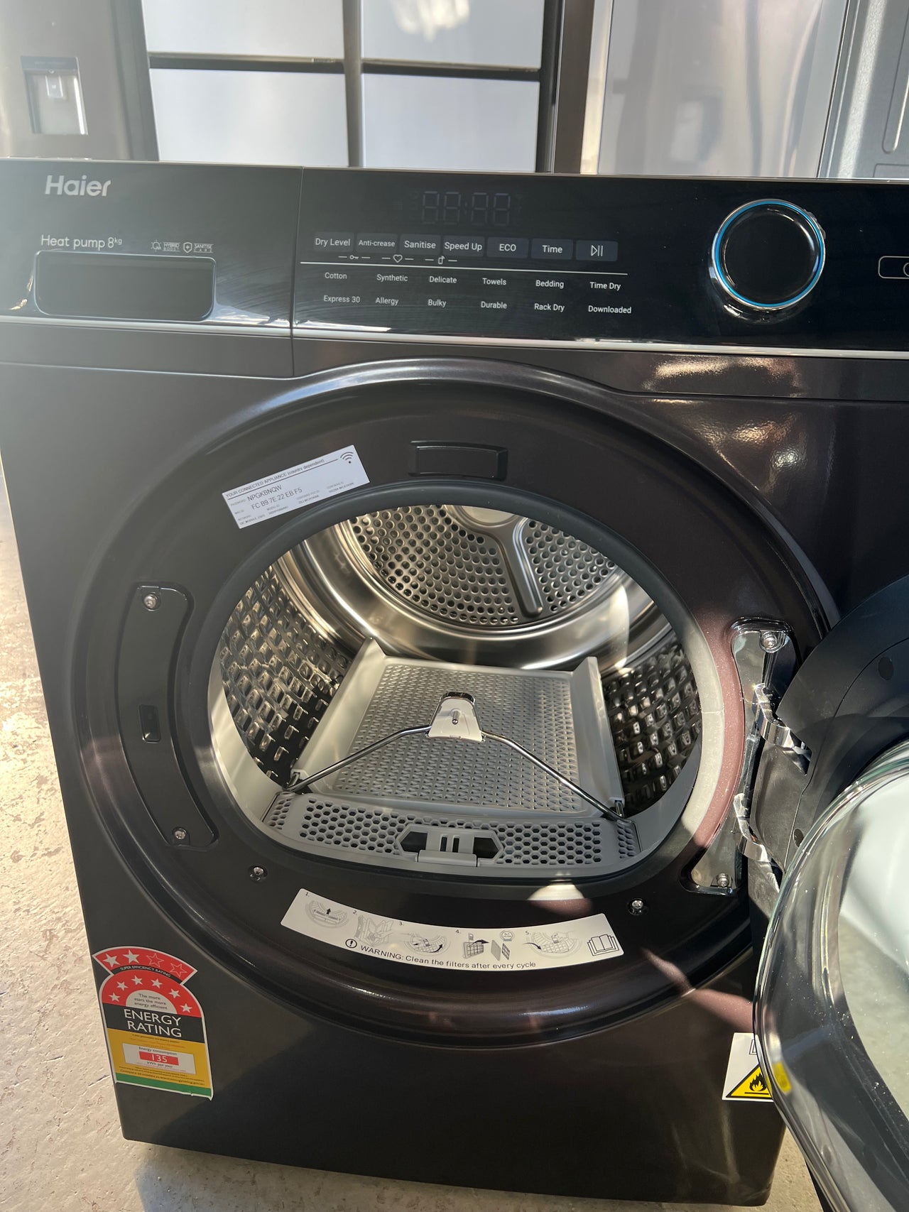 Factory Second Haier 8kg Heat Pump Dryer HDHP80ANB1 - Second Hand Appliances Geebung