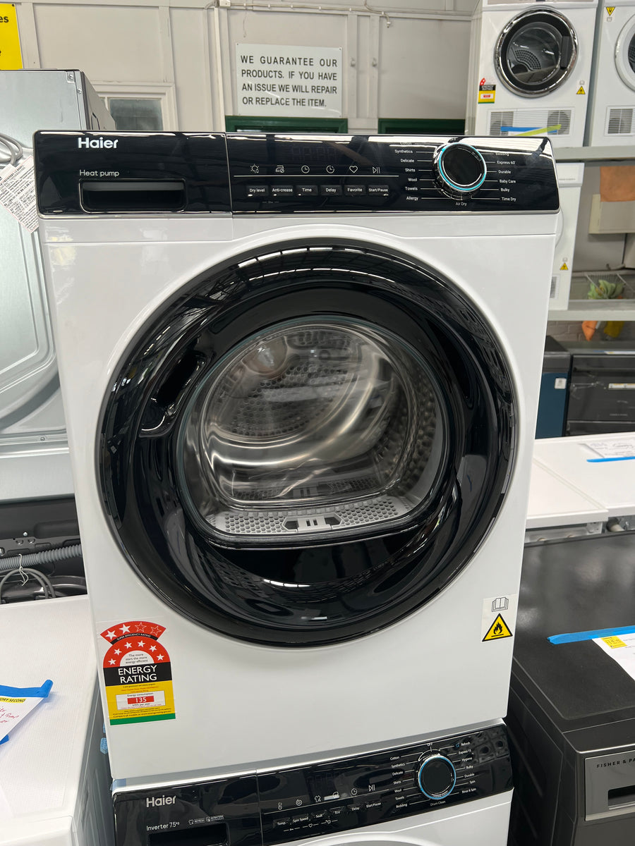 Factory Second Haier 8kg Heat Pump Dryer HDHP80AW1 - Second Hand Appliances Geebung
