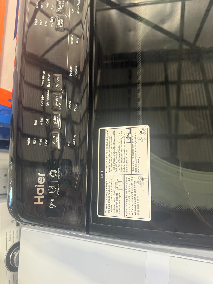 Factory Second Haier 9kg Top Load Washing Machine HWT09AD1 - Second Hand Appliances Geebung