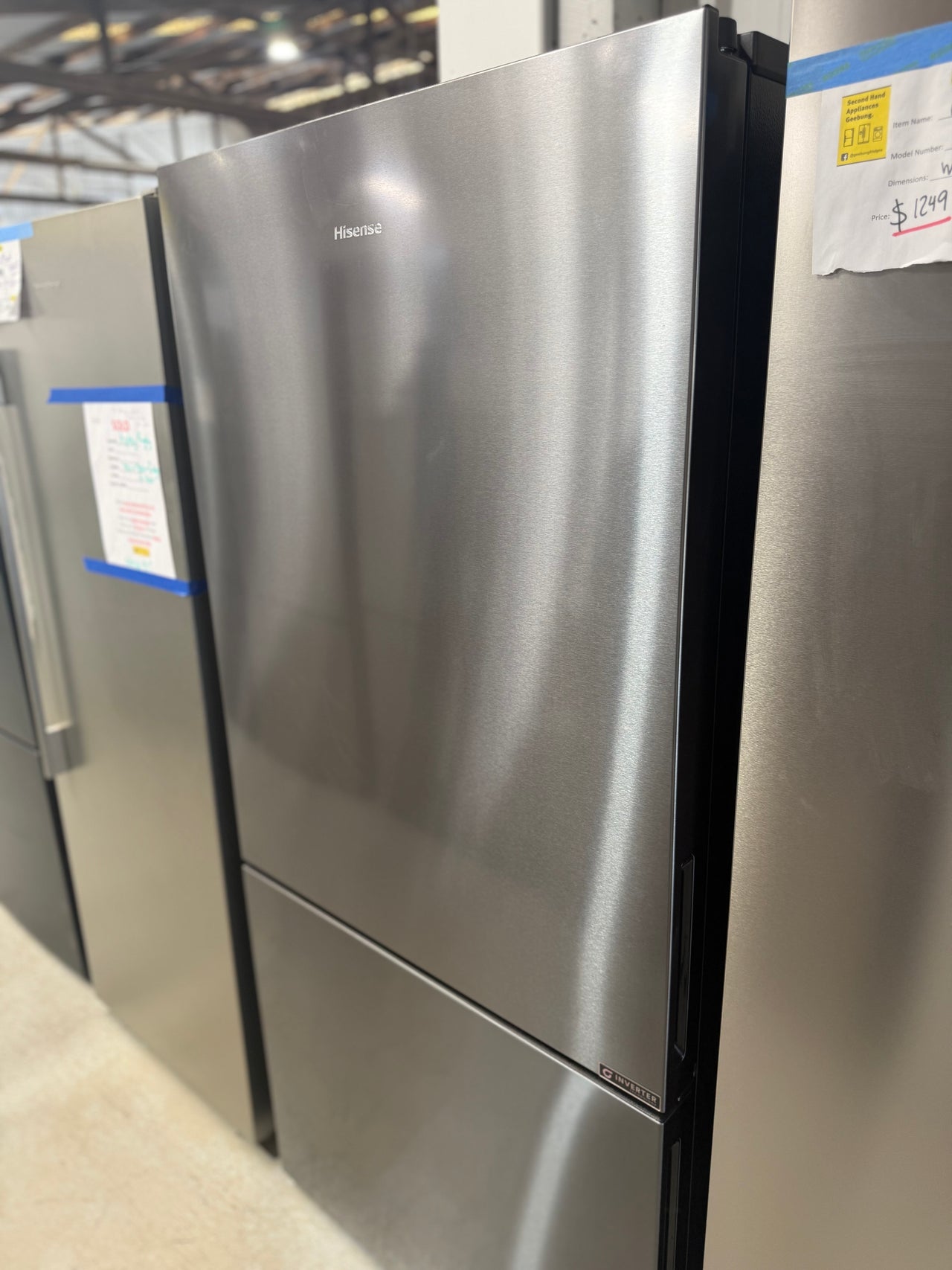 Buy Factory Second Hisense 503L Bottom Mount Fridge – Stainless Steel (HRBM503E) |  | [product_variant] | Second Hand Appliances Geebung Brisbane