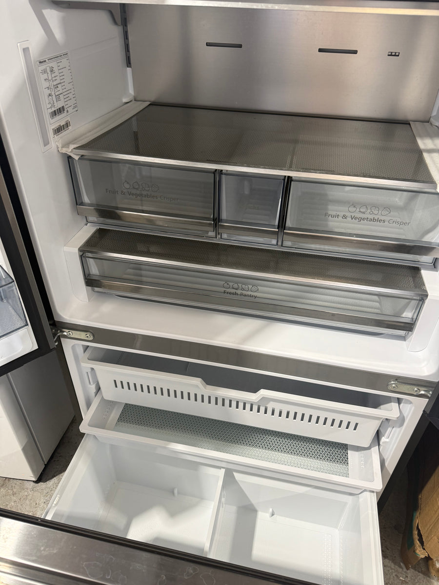 Factory Second Hisense HRFD634BW 634L French Door Refrigerator – Black Steel - Second Hand Appliances Geebung