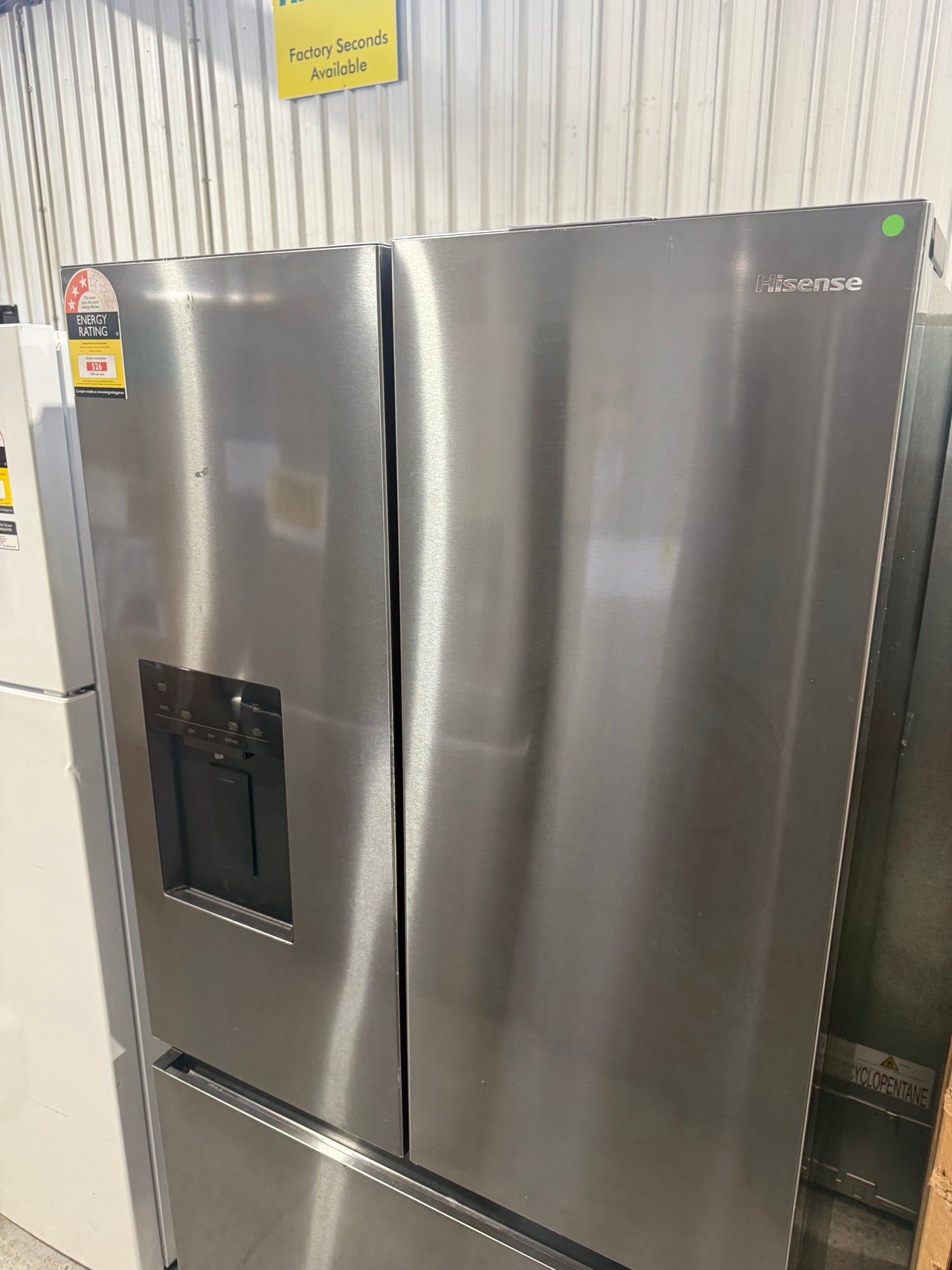 Factory Second Hisense HRFD634BW 634L French Door Refrigerator – Black Steel - Second Hand Appliances Geebung