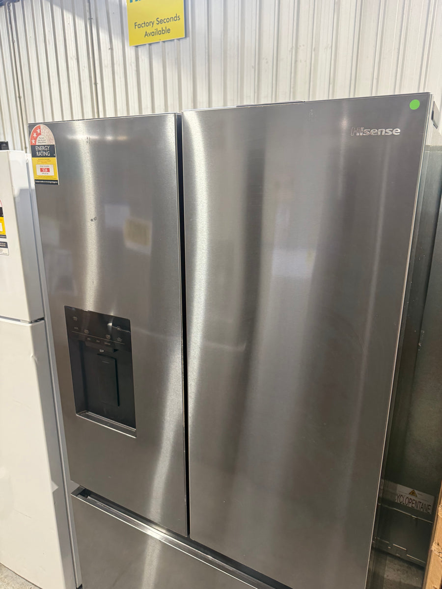 Factory Second Hisense HRFD634BW 634L French Door Refrigerator – Black Steel - Second Hand Appliances Geebung