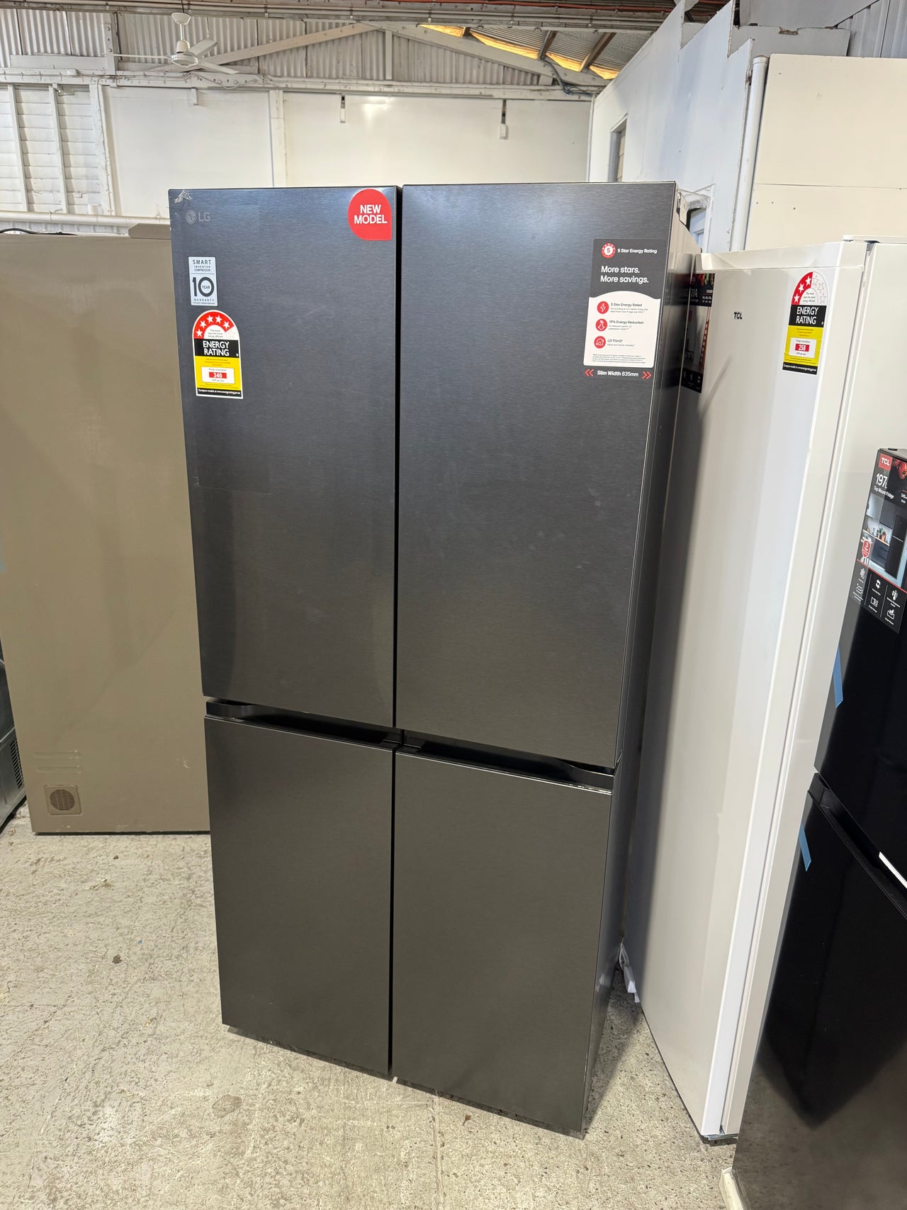 Factory Second LG GF-B505MBL 530L Slim French Door Refrigerator – Matte Black - Second Hand Appliances Geebung