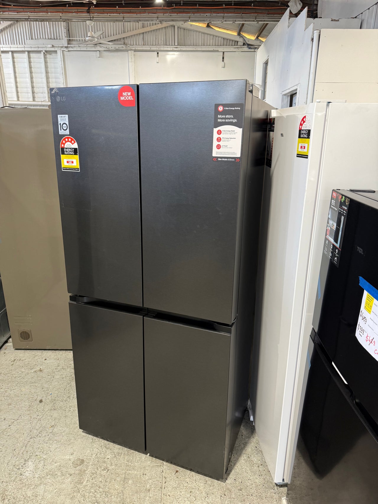 Factory Second LG GF-B505MBL 530L Slim French Door Refrigerator – Matte Black - Second Hand Appliances Geebung