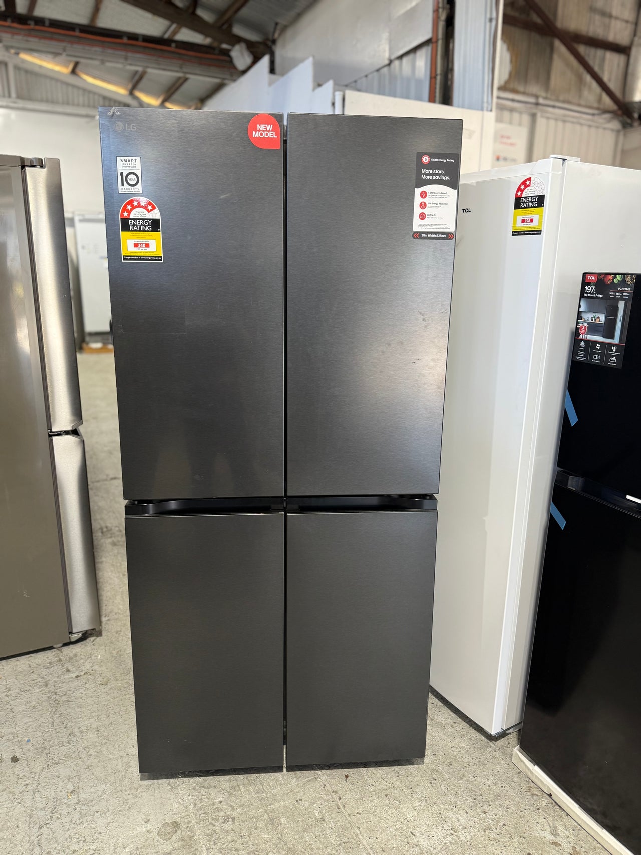 Factory Second LG GF-B505MBL 530L Slim French Door Refrigerator – Matte Black - Second Hand Appliances Geebung