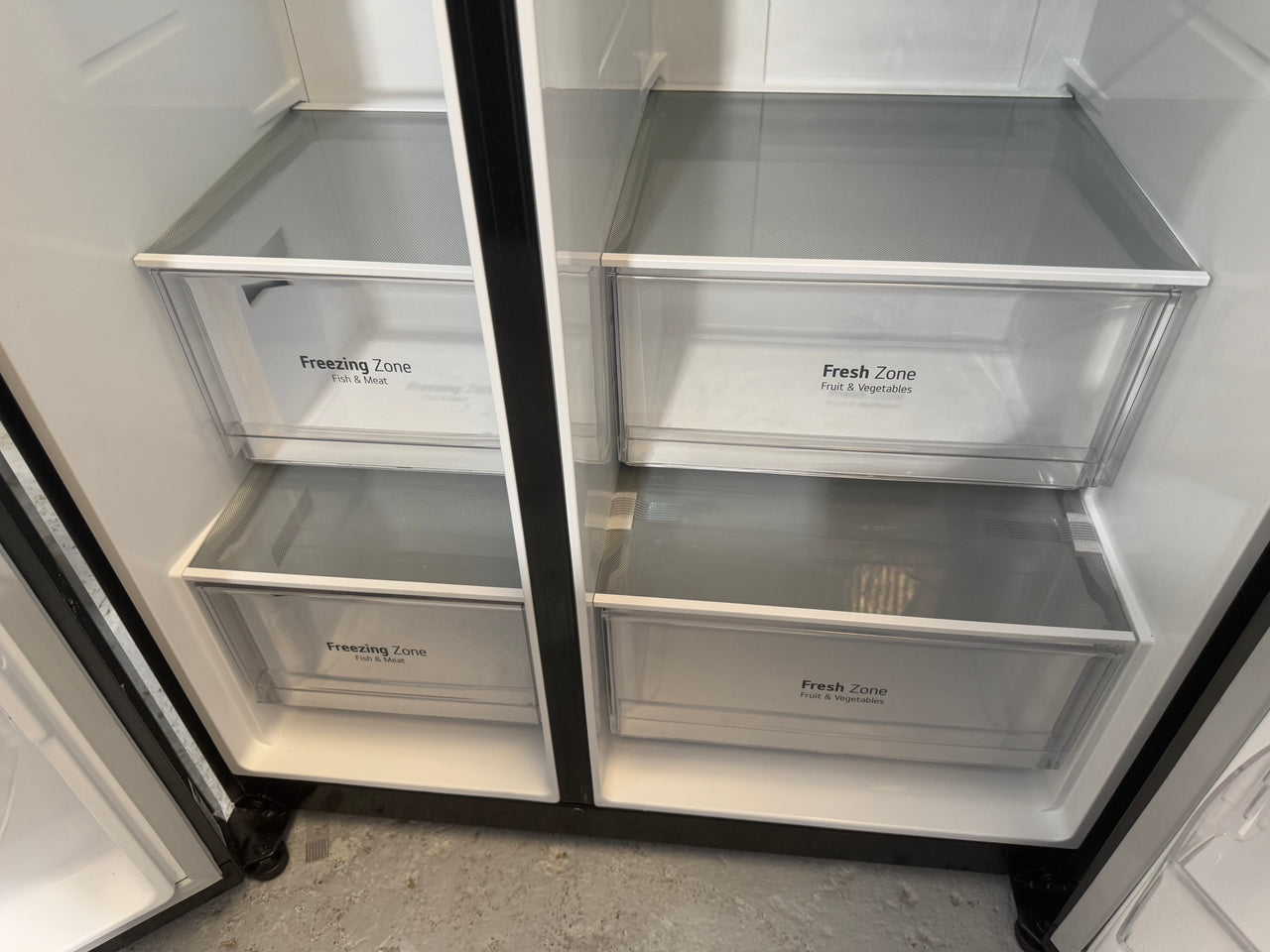 Factory Second LG GS-L635MBL 635-liter side-by-side refrigerator - Second Hand Appliances Geebung