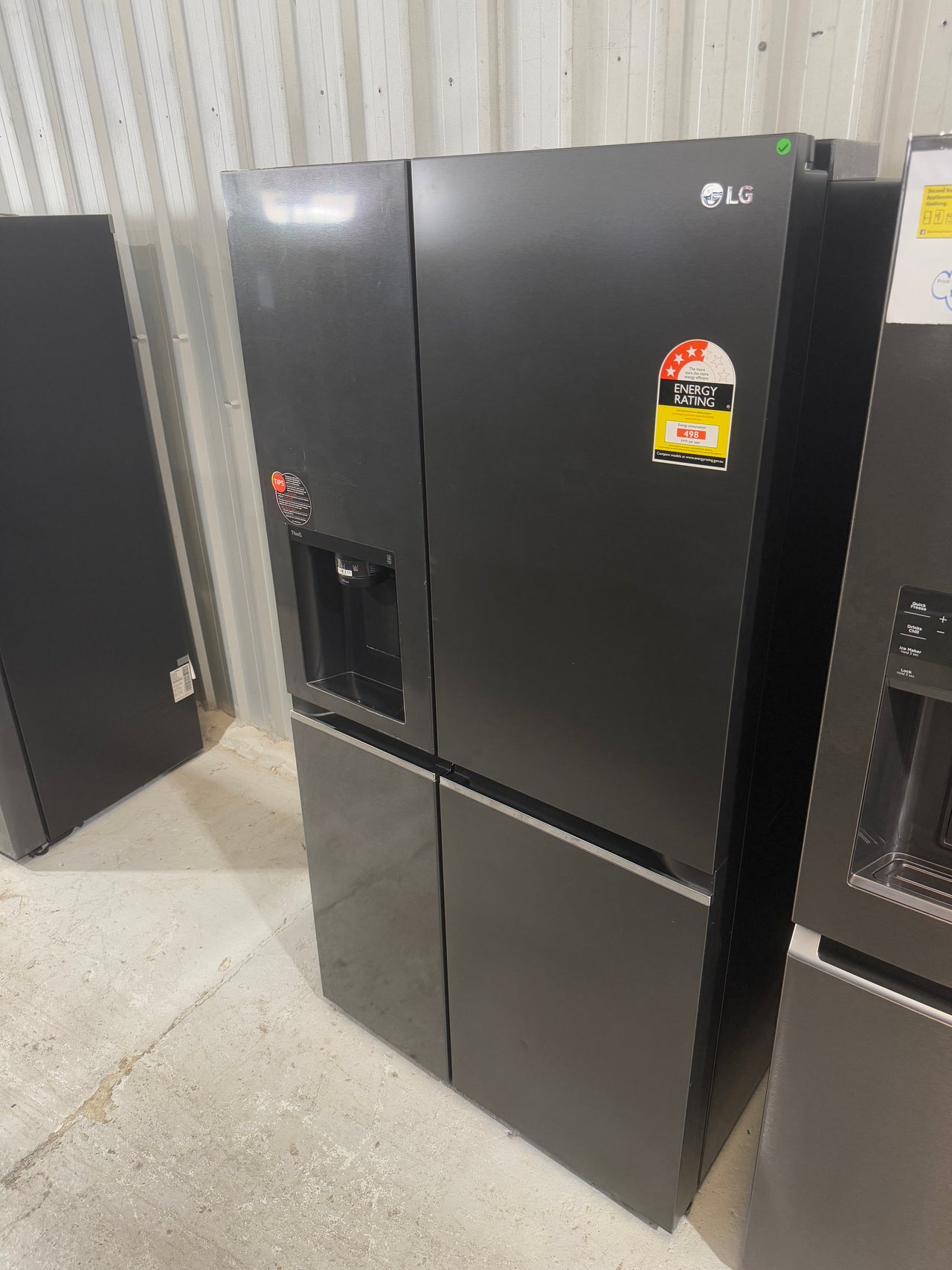 Factory Second LG GS-L635MBL 635-liter side-by-side refrigerator - Second Hand Appliances Geebung