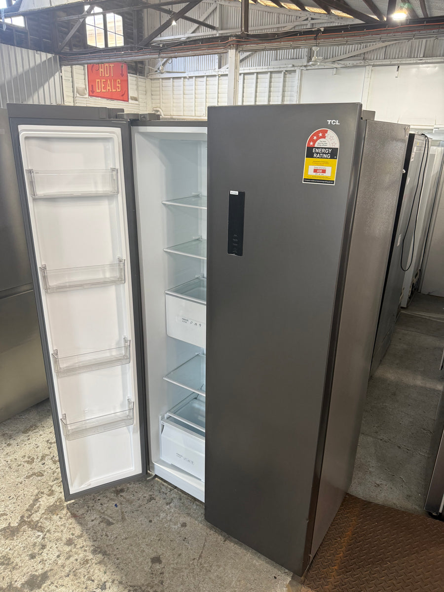Buy Factory Second TCL 505L Side-by-Side Refrigerator – Grey (P525SBC) |  | [product_variant] | Second Hand Appliances Geebung Brisbane