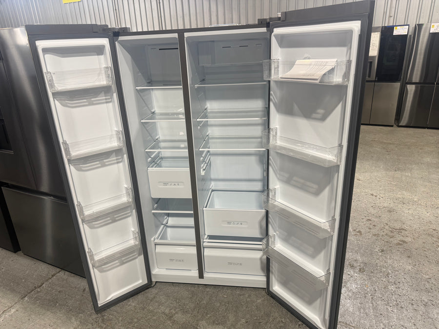 Factory Second TCL 505L Side-by-Side Refrigerator – Grey (P525SBC) - Second Hand Appliances Geebung