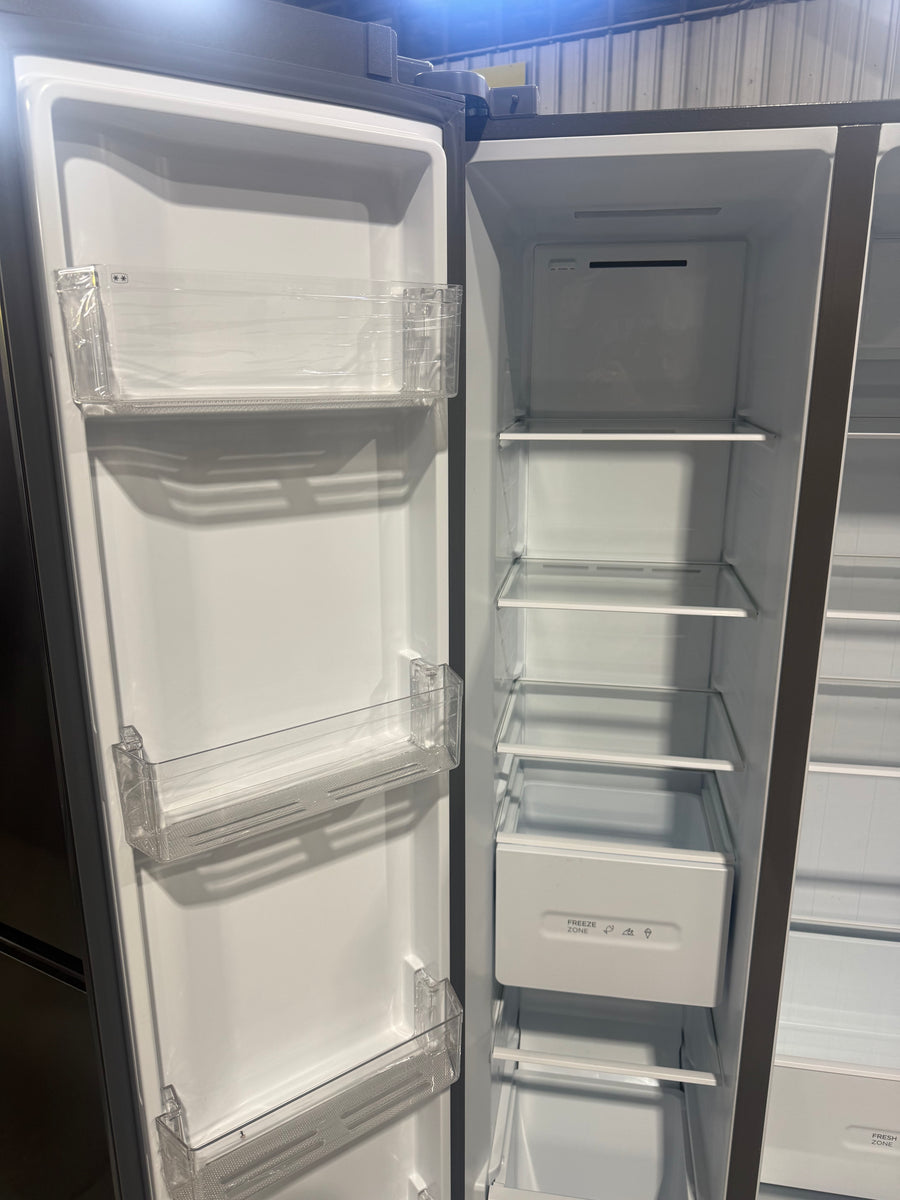 Factory Second TCL 505L Side-by-Side Refrigerator – Grey (P525SBC) - Second Hand Appliances Geebung