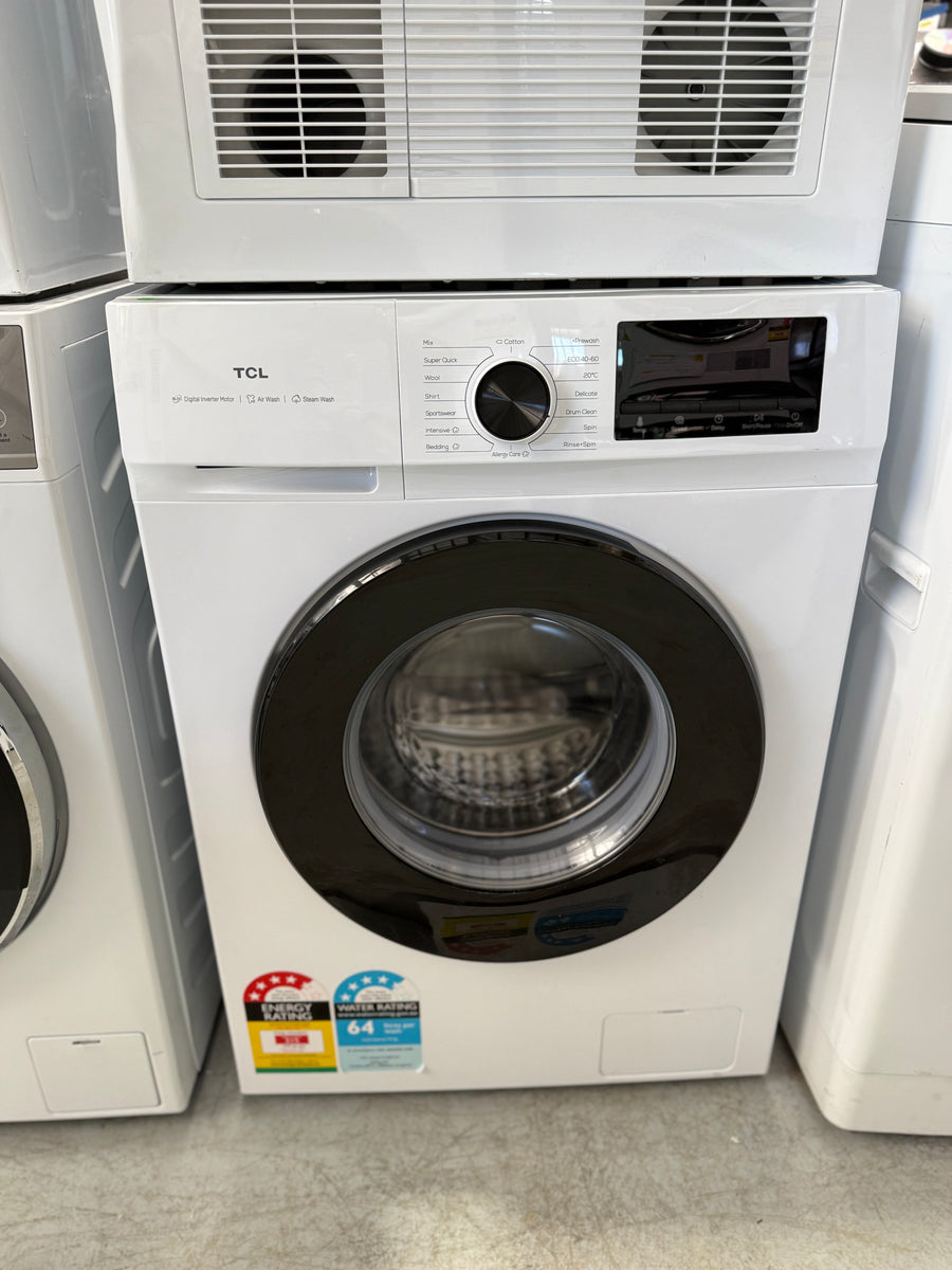 Factory Second TCL 7.5kg Front Load Washing Machine – White P108FLW - Second Hand Appliances Geebung