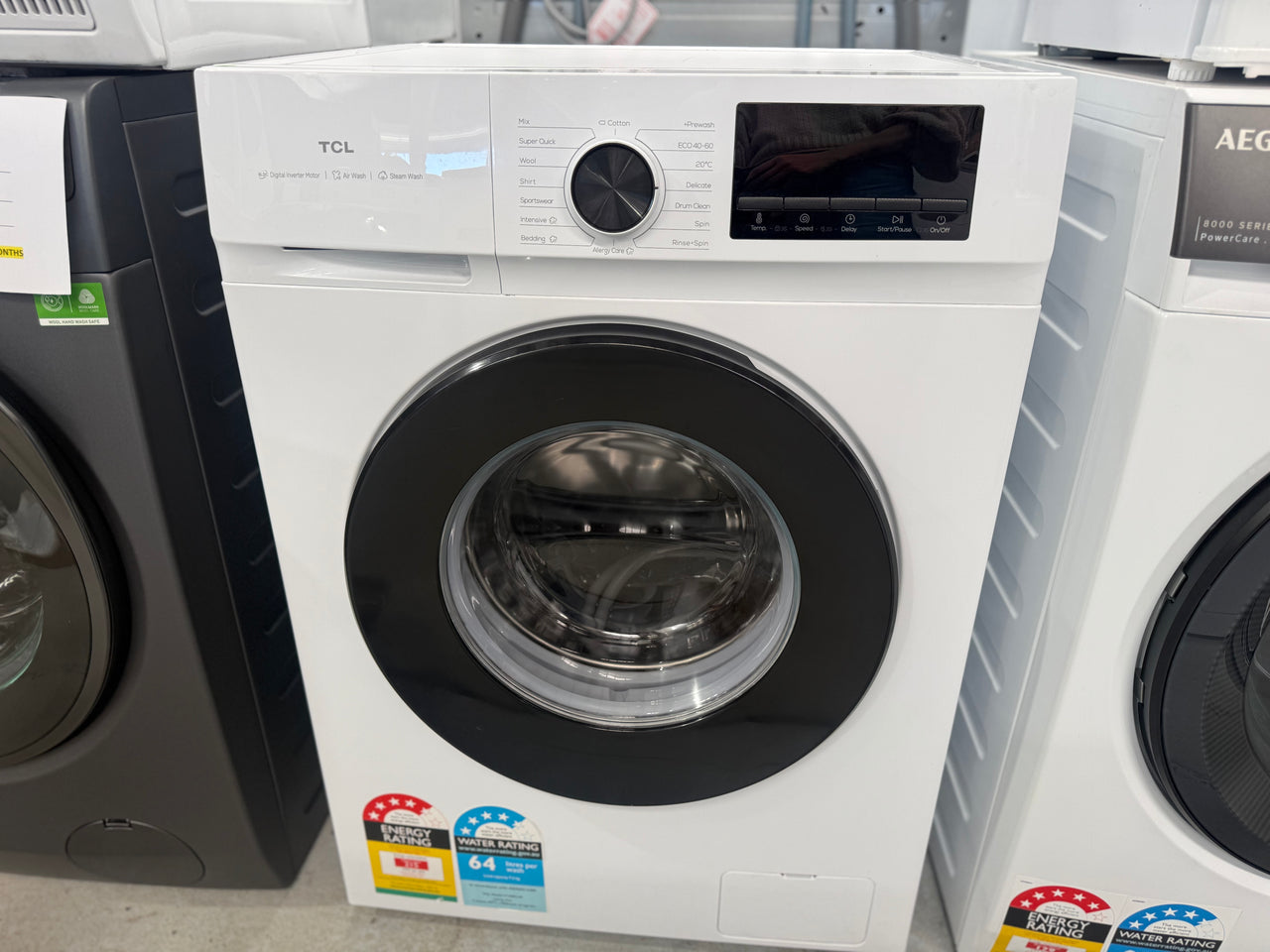 Factory Second TCL 7.5kg Front Load Washing Machine – White P108FLW - Second Hand Appliances Geebung