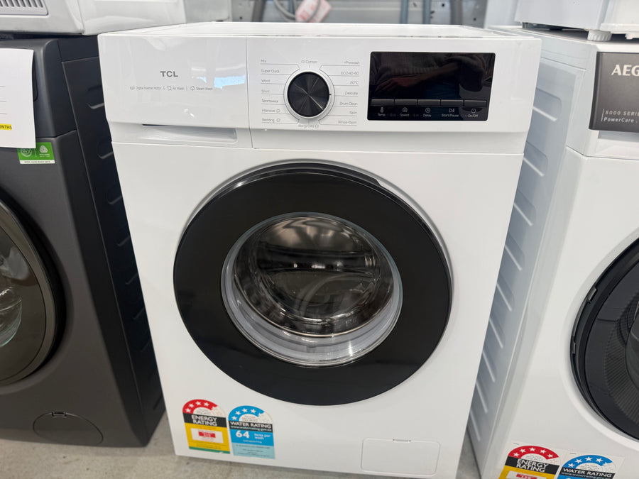 Factory Second TCL 7.5kg Front Load Washing Machine – White P108FLW - Second Hand Appliances Geebung