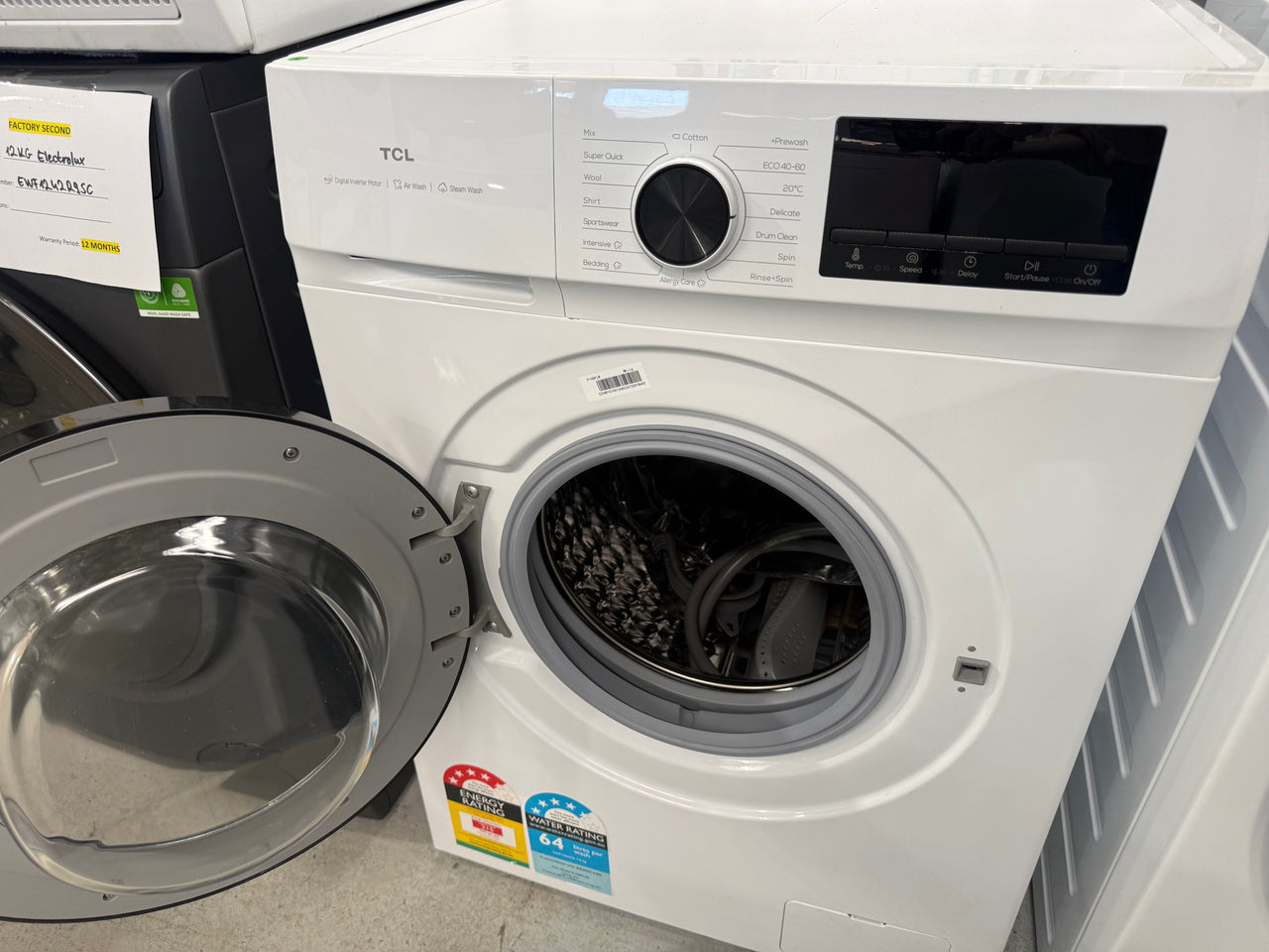 Factory Second TCL 7.5kg Front Load Washing Machine – White P108FLW - Second Hand Appliances Geebung
