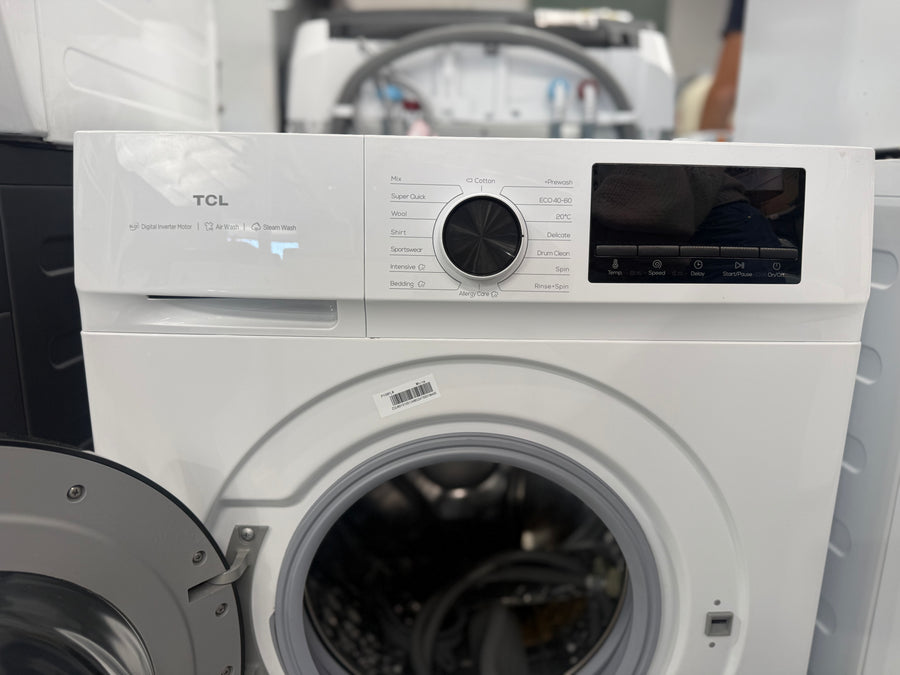 Factory Second TCL 7.5kg Front Load Washing Machine – White P108FLW - Second Hand Appliances Geebung