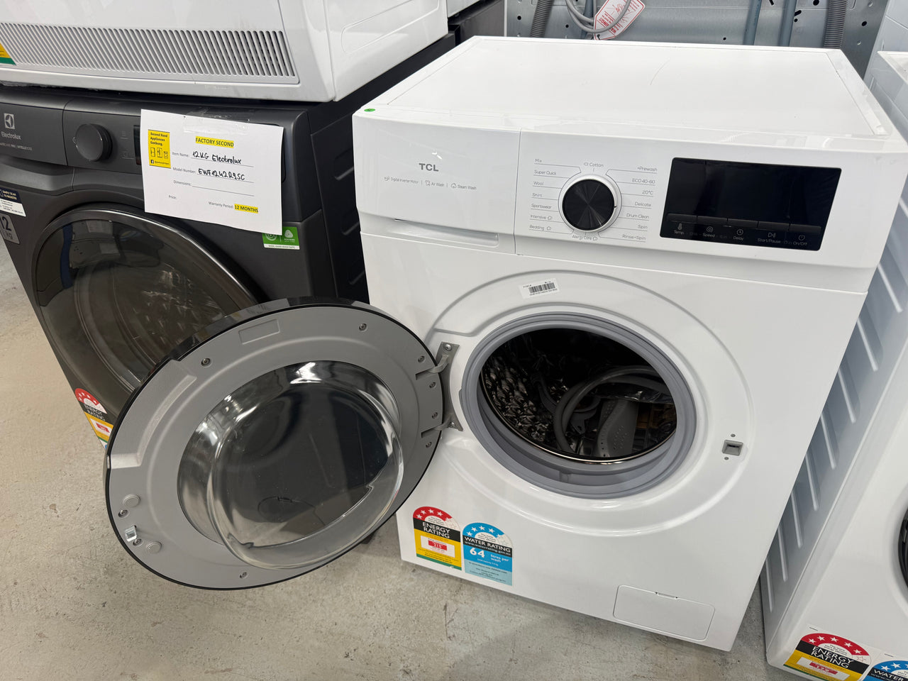 Factory Second TCL 7.5kg Front Load Washing Machine – White P108FLW - Second Hand Appliances Geebung
