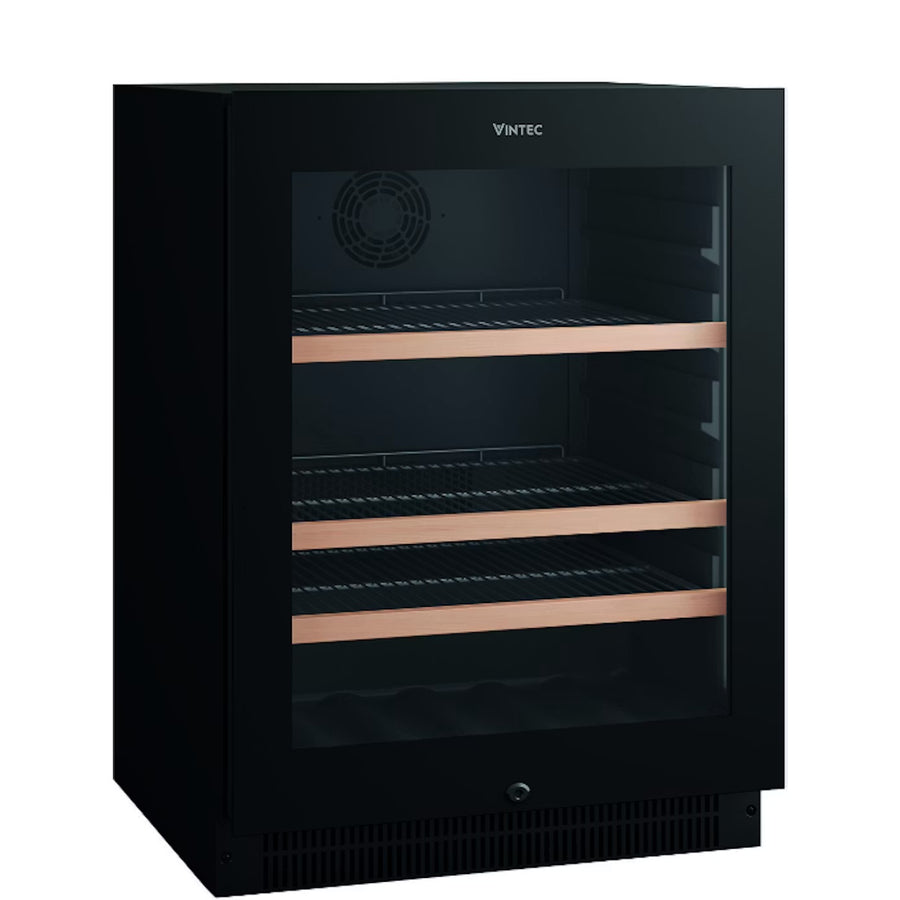 Factory Second Vintec 141 Can Beverage Centre – Black Glass (VBS820SCB-X) - Second Hand Appliances Geebung