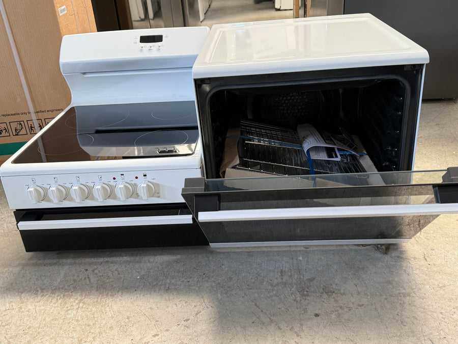 Factory Second Westinghouse 110cm Elevated Electric Freestanding Cooker – White (WDE143WCB-R) - Second Hand Appliances Geebung