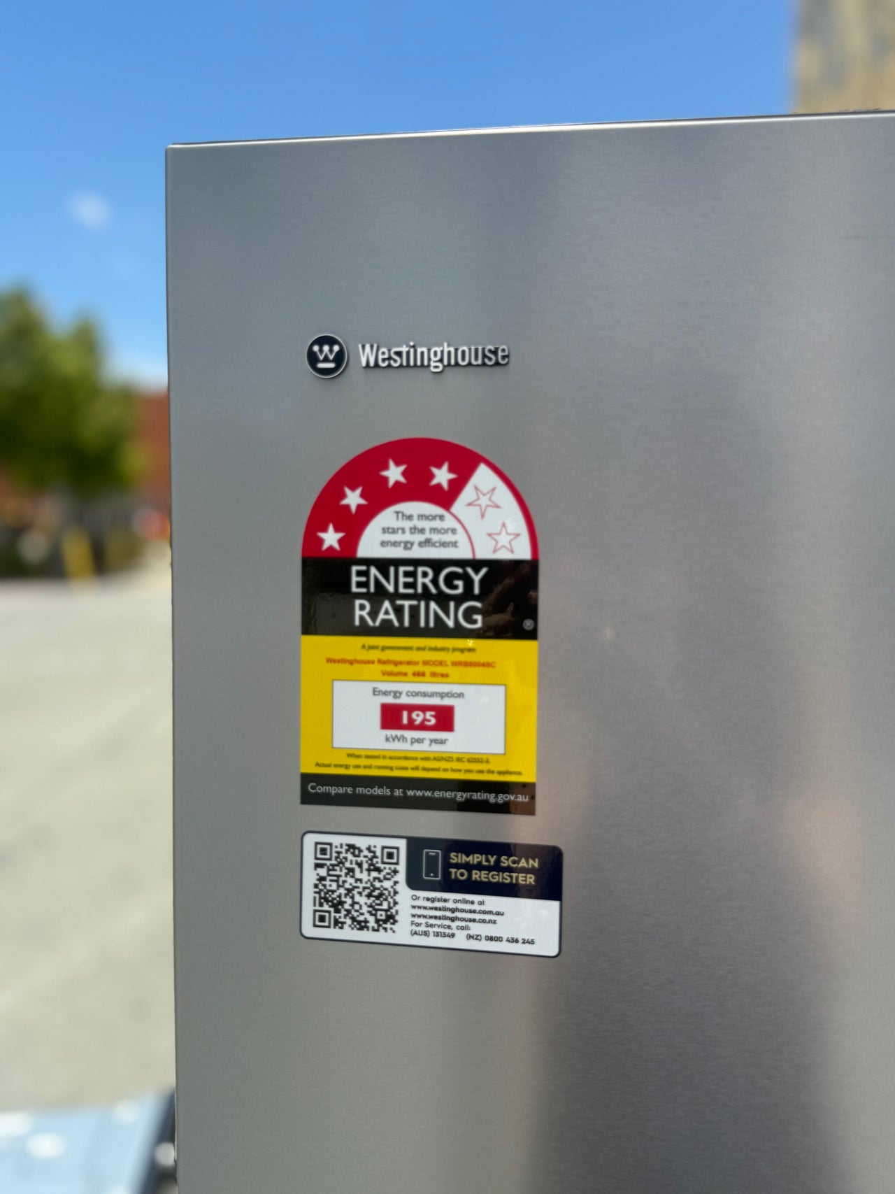 Factory Second Westinghouse 466L Upright Frost-Free All Fridge Model: WRB5004SC - Second Hand Appliances Geebung