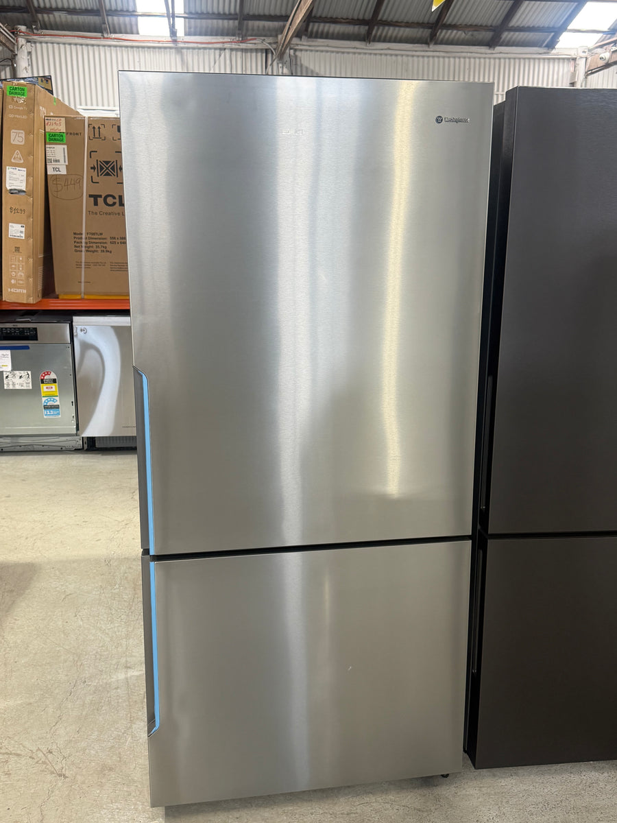 Factory Second Westinghouse 496L Bottom Mount Fridge – Stainless Steel (WBE5300SC) - Second Hand Appliances Geebung
