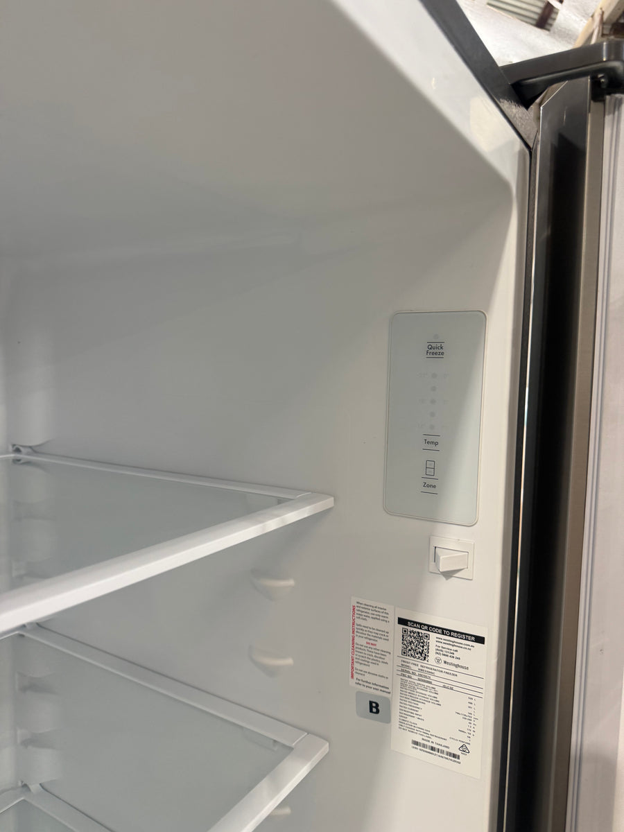 Factory Second Westinghouse 496L Bottom Mount Fridge – Stainless Steel (WBE5300SC) - Second Hand Appliances Geebung
