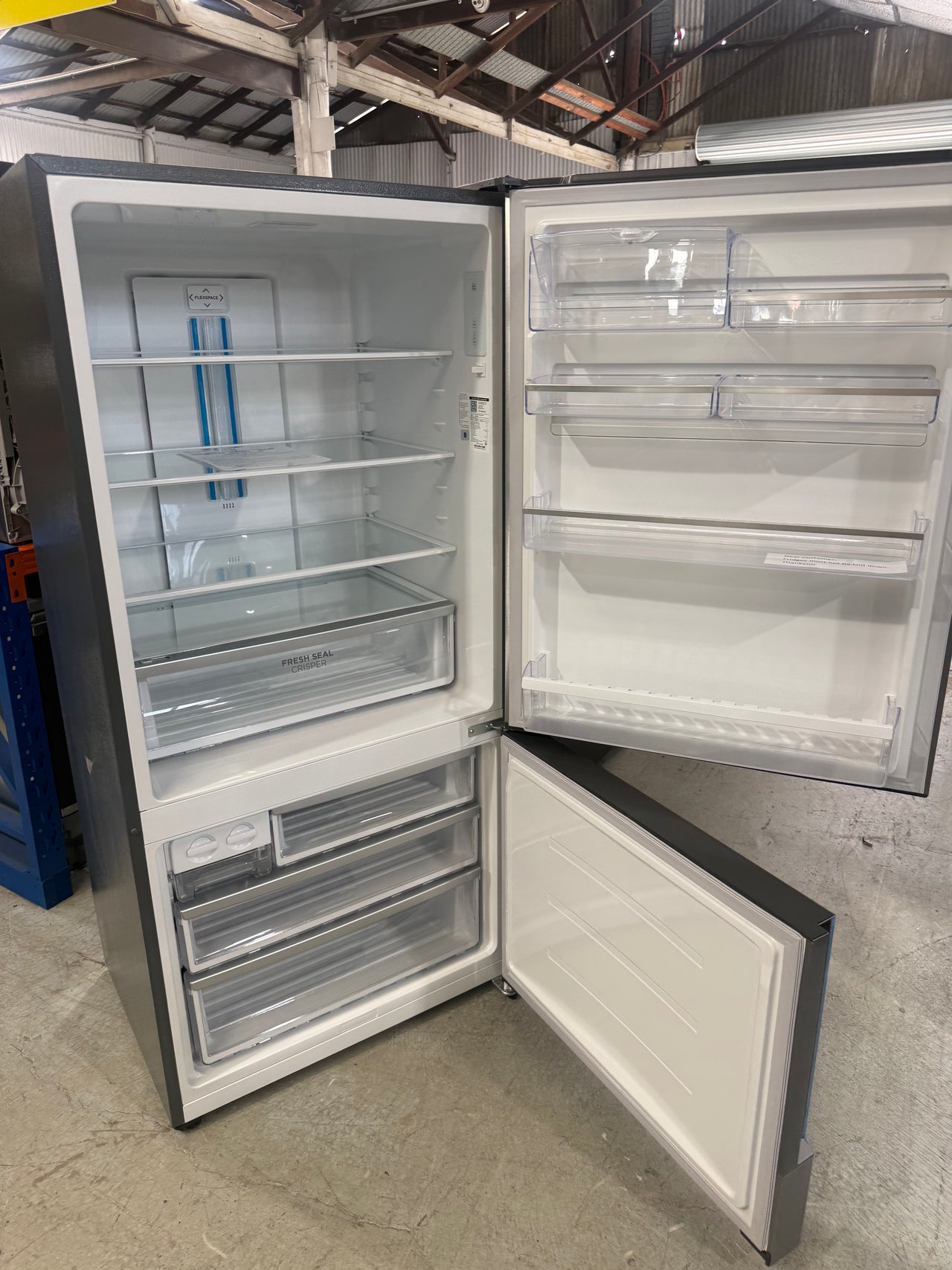 Factory Second Westinghouse 496L Bottom Mount Fridge – Stainless Steel (WBE5300SC) - Second Hand Appliances Geebung