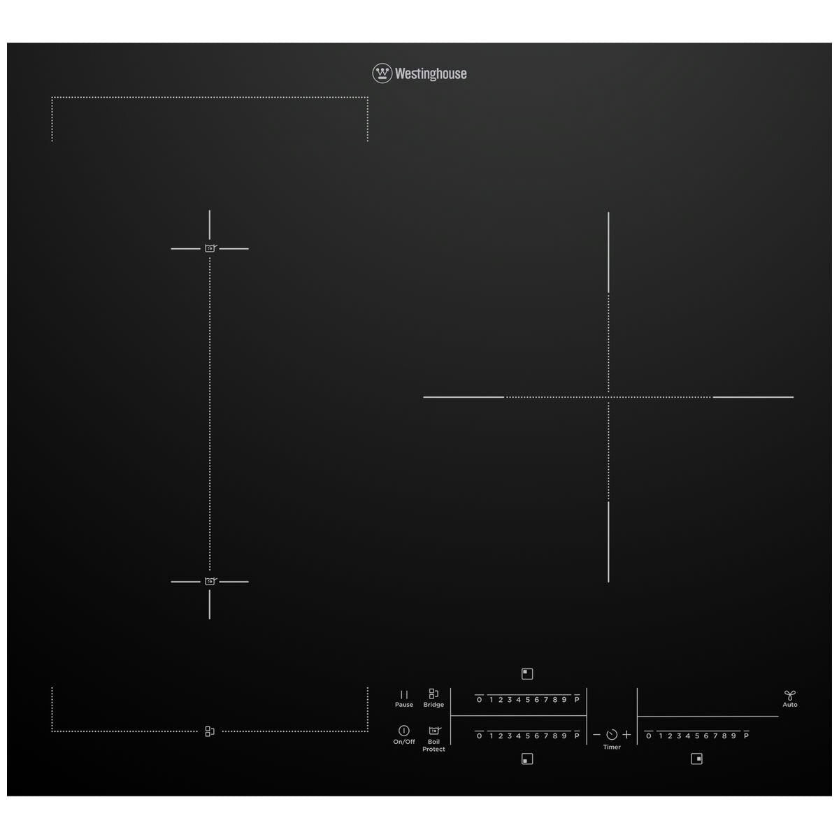 Factory Second Westinghouse 60cm 3 Zone Induction Cooktop – Black Ceramic Glass Model: WHI635BE(NAT) - Second Hand Appliances Geebung