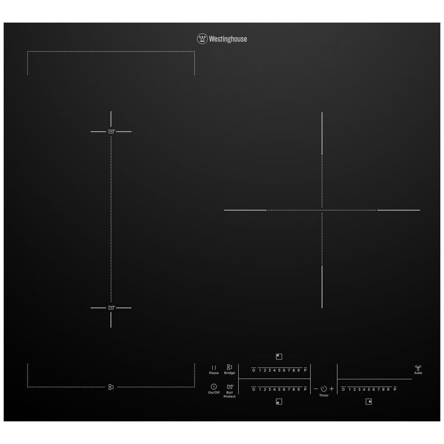 Factory Second Westinghouse 60cm 3 Zone Induction Cooktop – Black Ceramic Glass Model: WHI635BE(NAT) - Second Hand Appliances Geebung