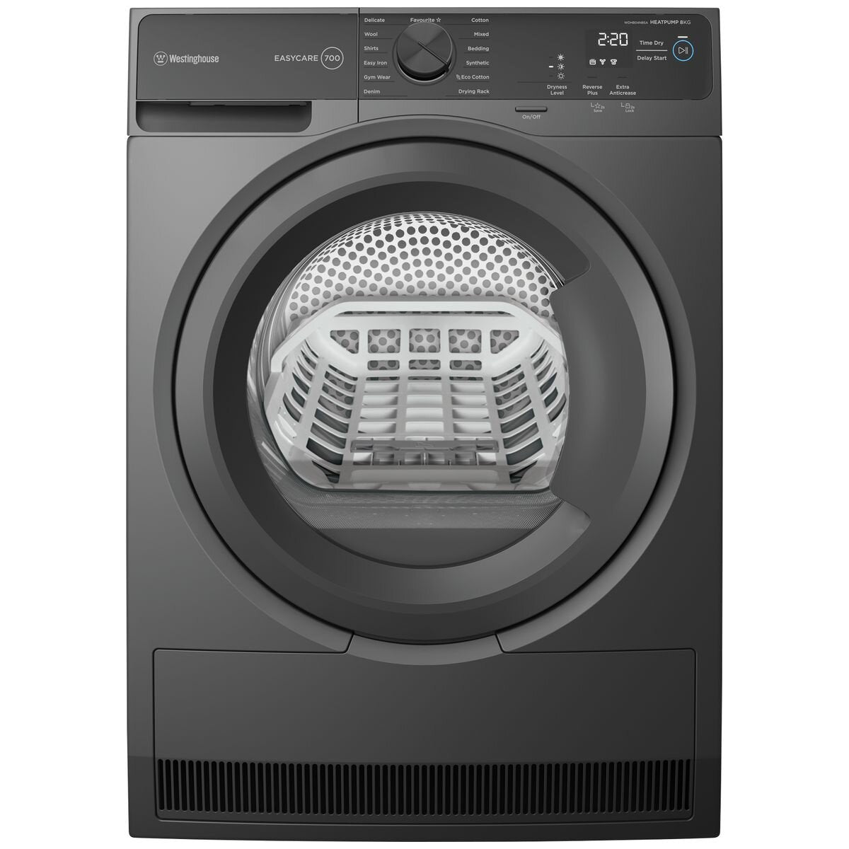 Factory Second Westinghouse WDH804N8SA 8kg Heat Pump Dryer - Second Hand Appliances Geebung