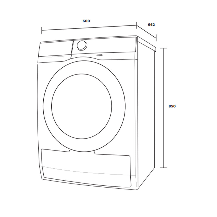 Factory Second Westinghouse WDH804N8SA 8kg Heat Pump Dryer - Second Hand Appliances Geebung