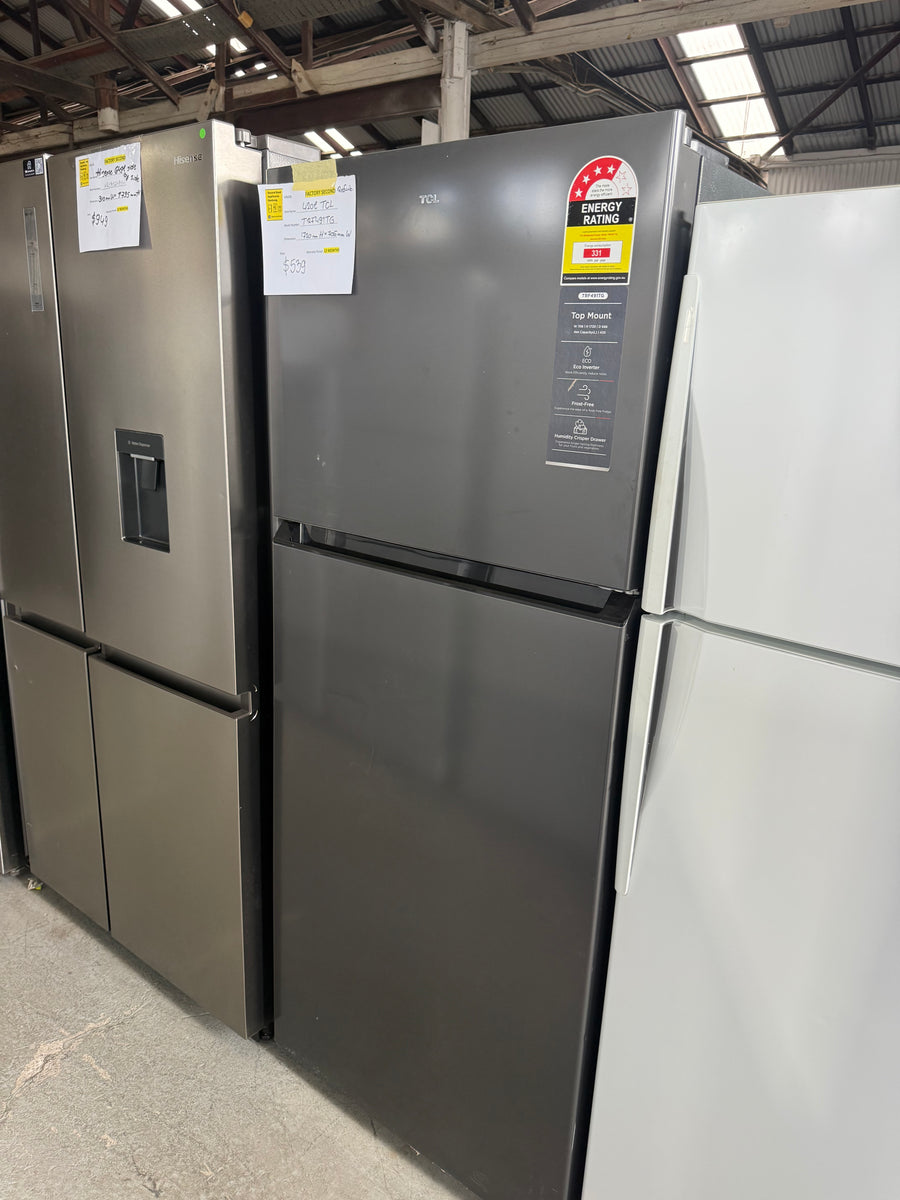 Factory second 420L TCL Top Mount Refrigerator – TRF491TG - Second Hand Appliances Geebung