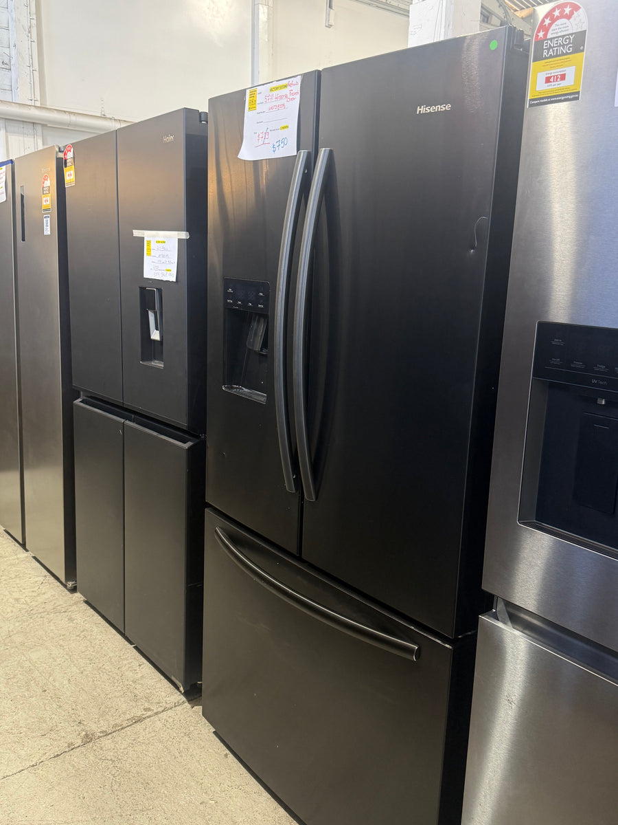 Factory second 577L French Door Fridge – Black Steel HRFD577B - Second Hand Appliances Geebung