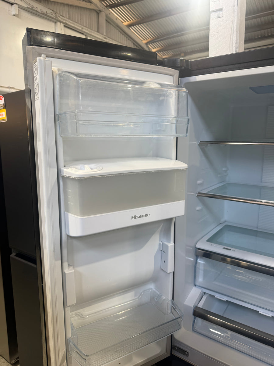 Factory second 577L French Door Fridge – Black Steel HRFD577B - Second Hand Appliances Geebung