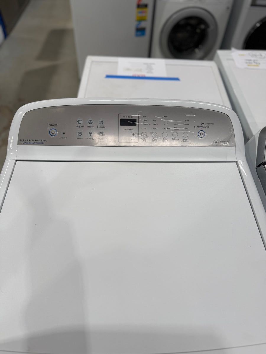 Factory second 8,5kg Fisher&Paykel top loader WA8560G1  Model:WA8560G1 - Second Hand Appliances Geebung