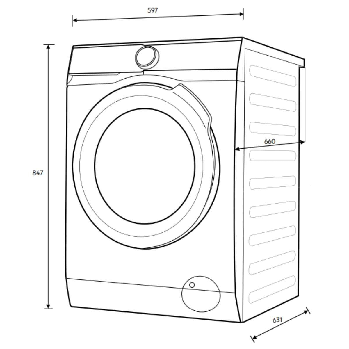 Factory second AEG 10kg 8000 Series UniversalDose Front Load Washing Machine LF8516O8O - Second Hand Appliances Geebung