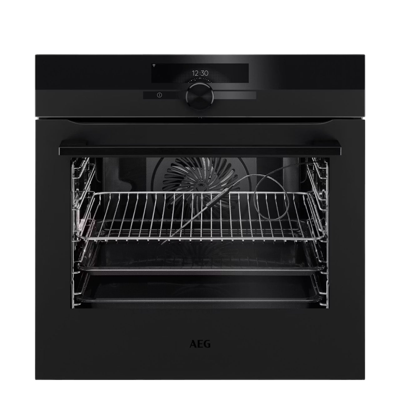 Factory second AEG 600mm SenseCook Pyrolytic Oven - Matte Black BPK94733PT (NAT) - Second Hand Appliances Geebung
