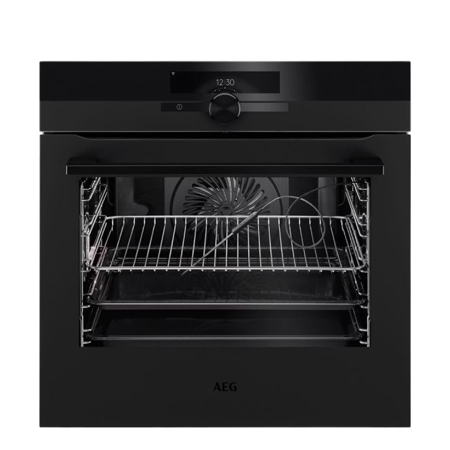 Factory second AEG 600mm SenseCook Pyrolytic Oven - Matte Black BPK94733PT (NAT) - Second Hand Appliances Geebung