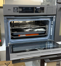 Thumbnail for Factory second AEG 60cm 9000 Series Compact SteamPro Built-In Combi-Steam Oven NKB9A82KT - Second Hand Appliances Geebung