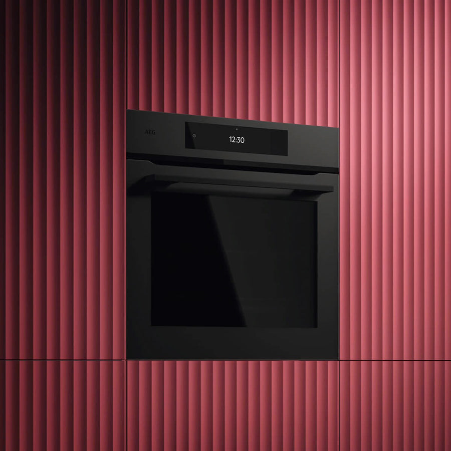 Factory second AEG 60cm 9000 Series Sense Cook Multifunction Oven - Matte Black NBT9P831AT (NAT) - Second Hand Appliances Geebung
