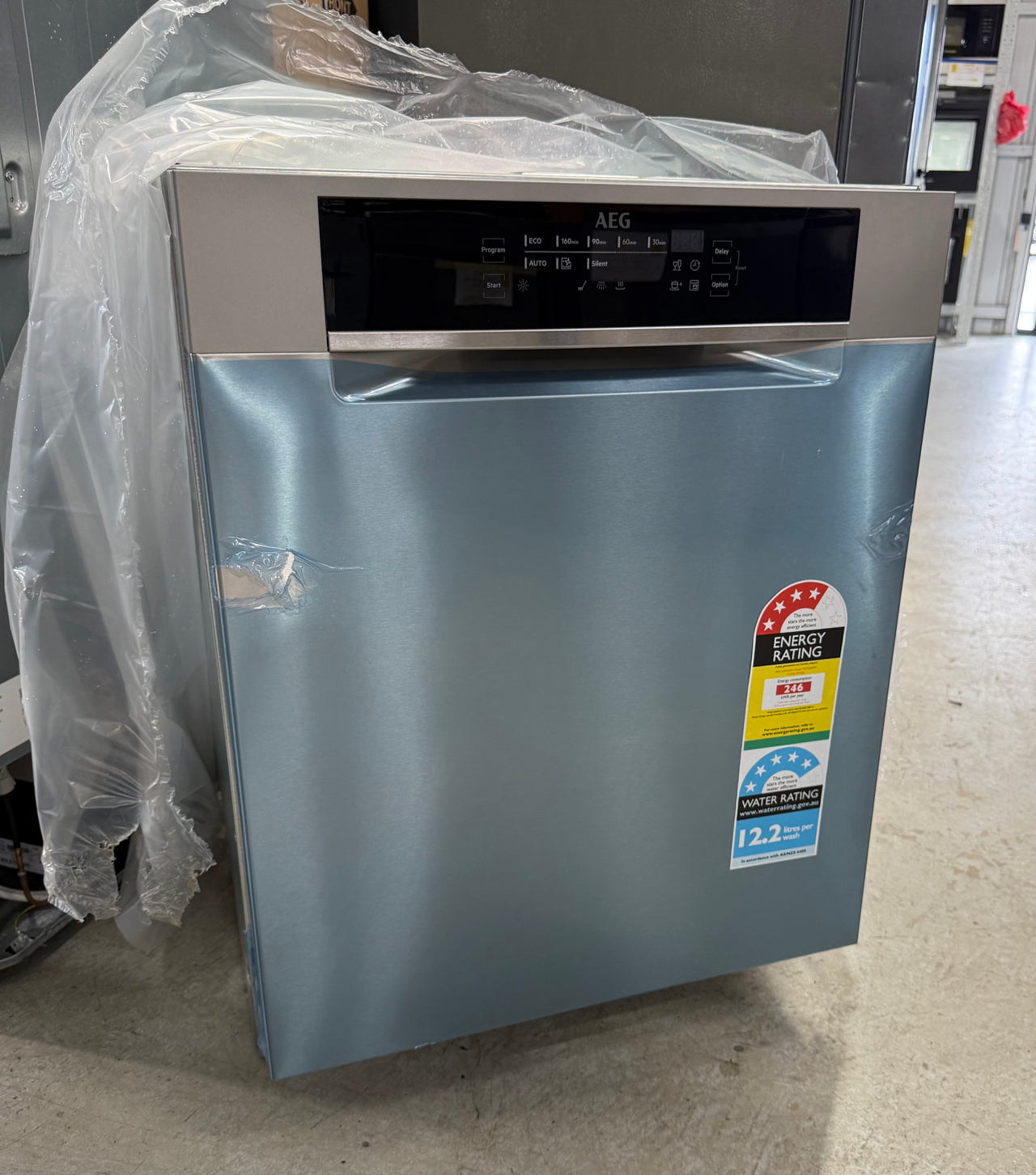 Factory second AEG 60cm Built-Under Dishwasher – Stainless Steel  Model: FFE73600PM(NAT) - Second Hand Appliances Geebung