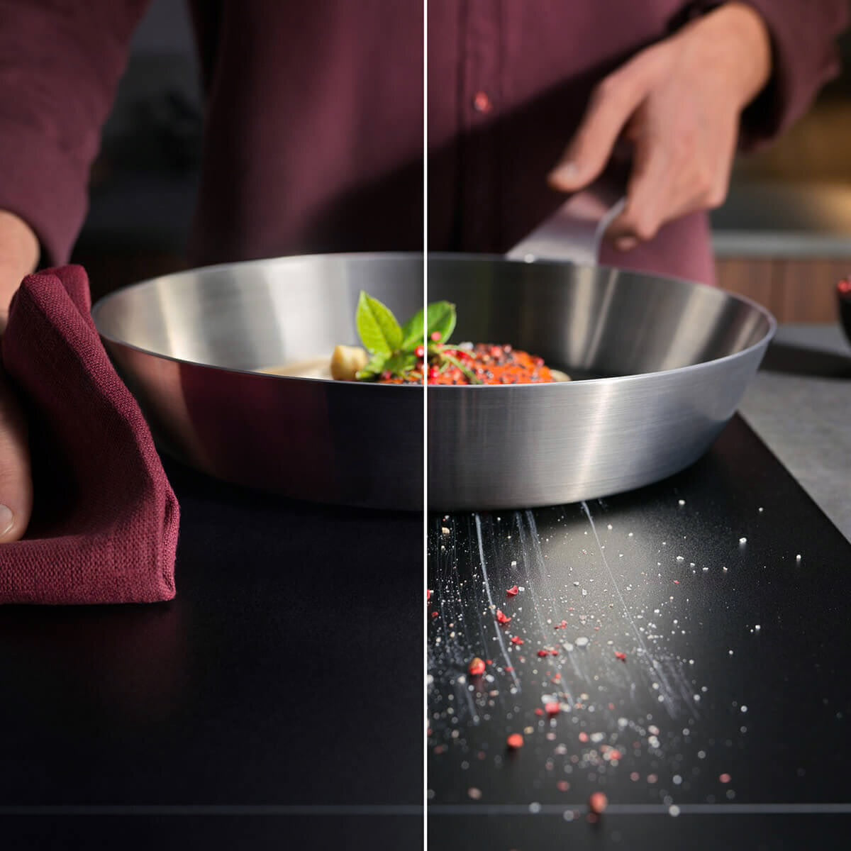 Factory second AEG 80cm 6000 Series SaphirMatt Induction Cooktop – NIK85M00FZ - Second Hand Appliances Geebung