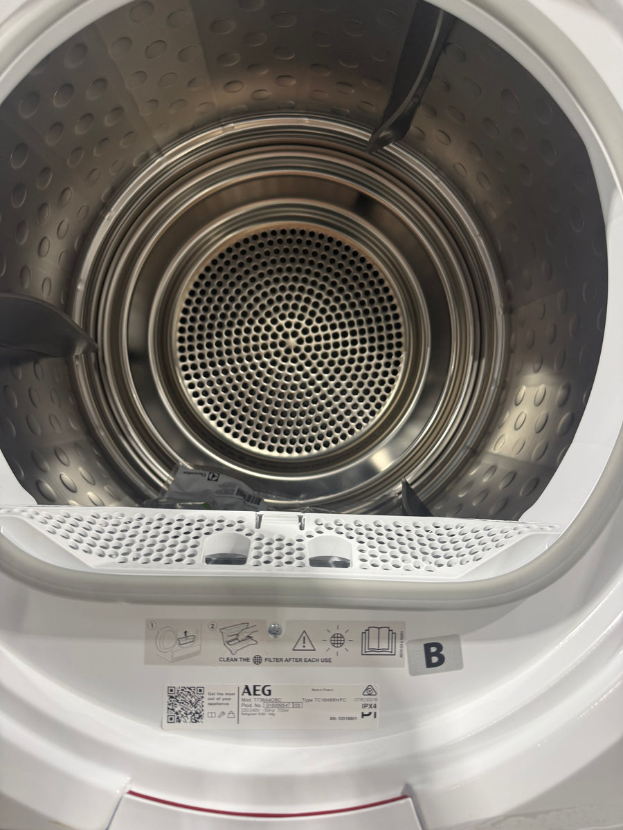 Factory second AEG 8kg 7000 Series Heat Pump Dryer – T738A4OBC - Second Hand Appliances Geebung