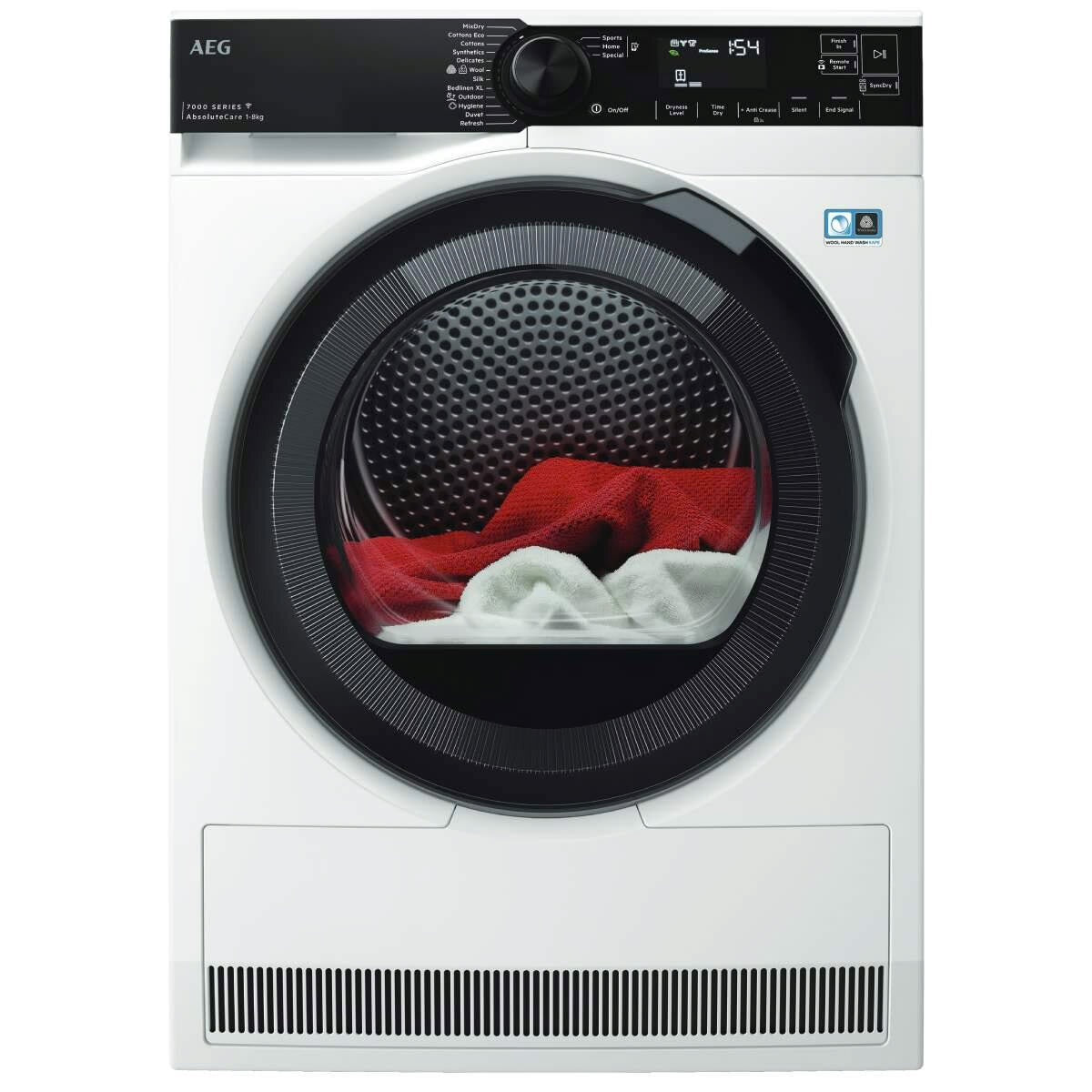 Factory second AEG 8kg 7000 Series Heat Pump Dryer – T738A4OBC - Second Hand Appliances Geebung