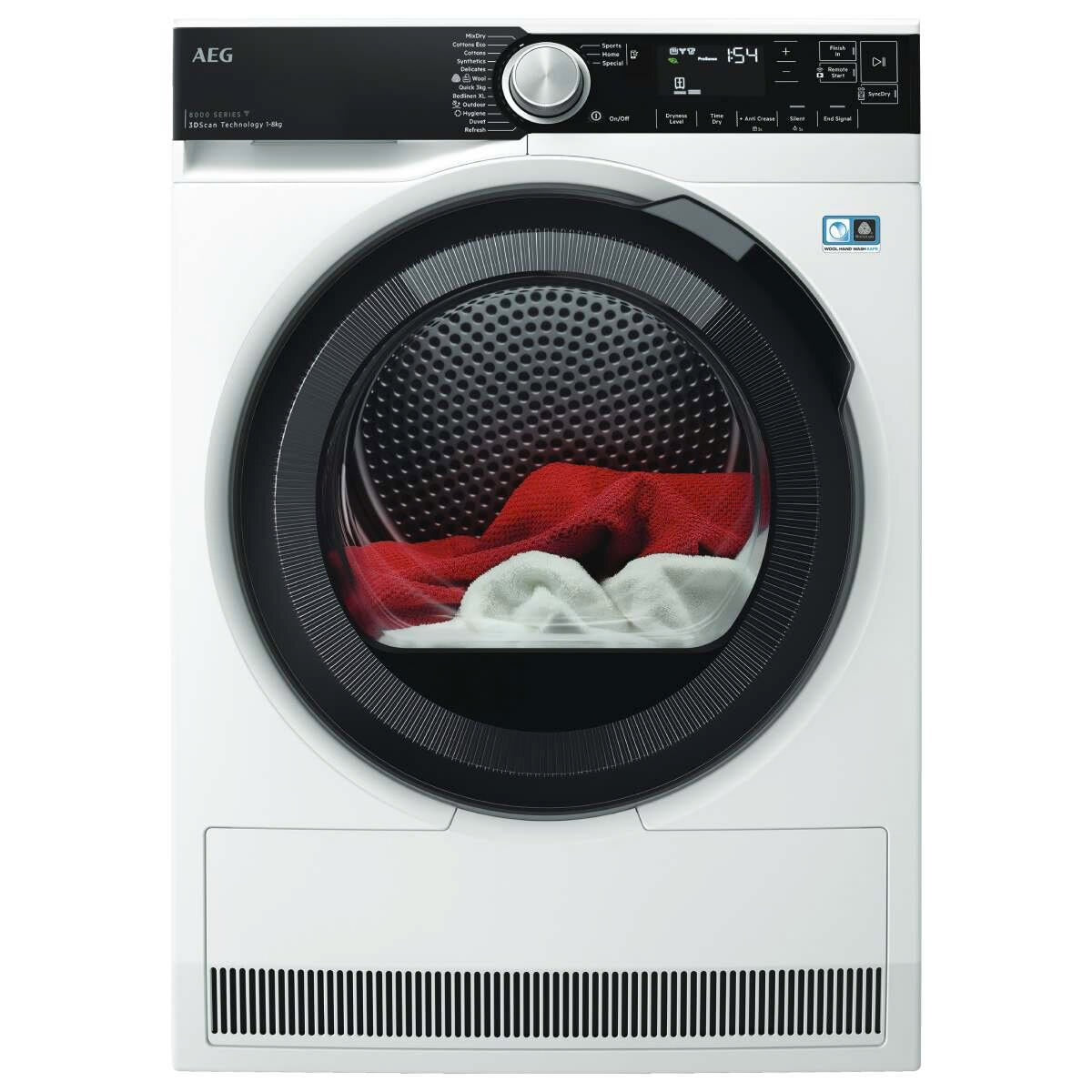Factory second AEG 8kg 8000 Series Heat Pump Dryer  – T858M6OBC - Second Hand Appliances Geebung