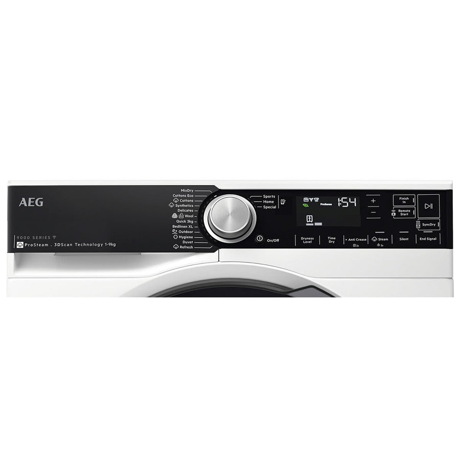 Factory second AEG 9000 Series 9kg Heat Pump Dryer with ProSteam and 3D Scan T959M6ORS - Second Hand Appliances Geebung