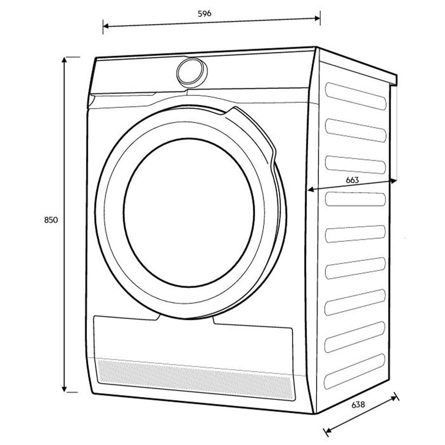 Factory second AEG 9000 Series 9kg Heat Pump Dryer with ProSteam and 3D Scan T959M6ORS - Second Hand Appliances Geebung