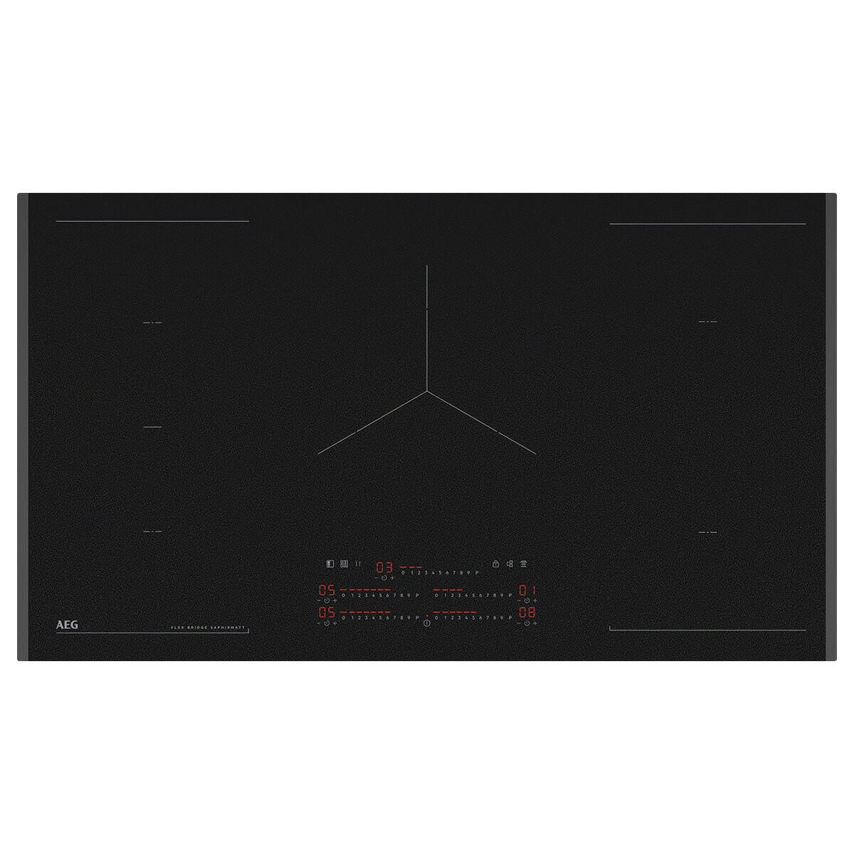 Factory second AEG 90cm 5 Zone 6000 Series Induction Cooktop – Matte Black NIK95I00FZ - Second Hand Appliances Geebung